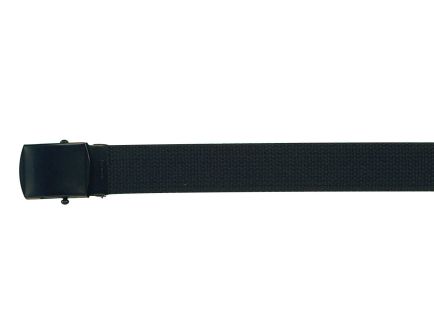 Rothco Web Belt With Buckle - Black, 44 In