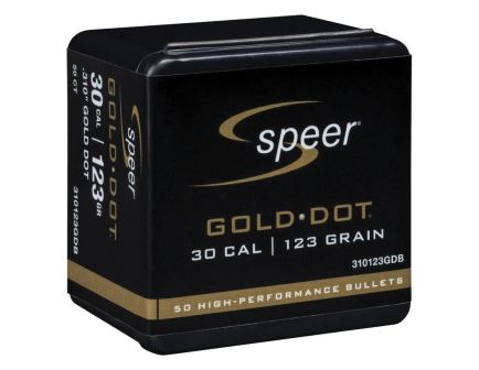 Speer Gold Dot .310 Cal SP Rifle Component Bullet, 123 gr 0.310" 50rds