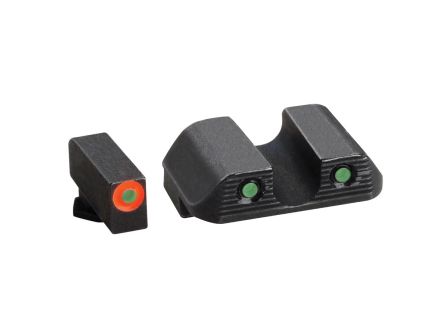 Ameriglo Agent 3-Dot Tritium Sight Set Front/Rear, Green/Orange/Green/Black