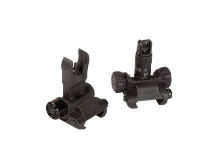 LMT Defense Imperial Buis Sight Set Front/Rear Flip-Up, Black/Black