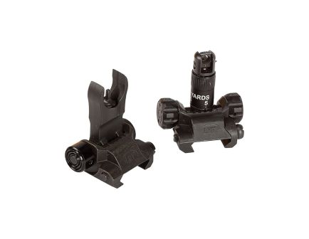 LMT Defense Imperial Buis Sight Set Front/Rear Flip-Up, Black/Black