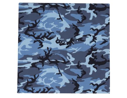 Rothco Large Camo Bandana 27 X 27 Inch - Sky Blue Camo