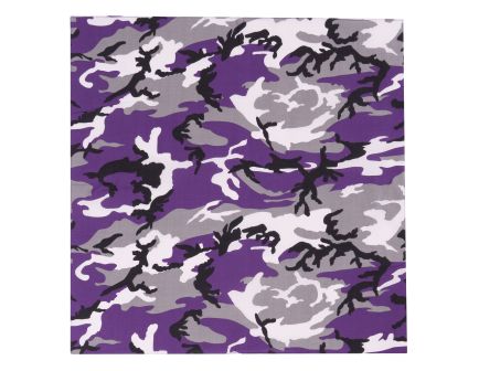 Rothco Large Camo Bandana 27 X 27 Inch - Ultra Violet Camo