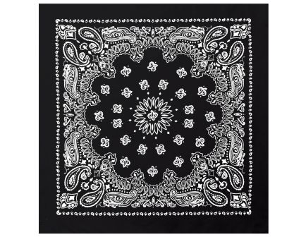 Rothco Trainmen Paisley Bandana Extra-Large - 27 X 27, Black