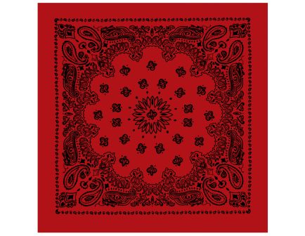 Rothco Trainmen Paisley Bandana Extra-Large - 27 X 27, Red - Black