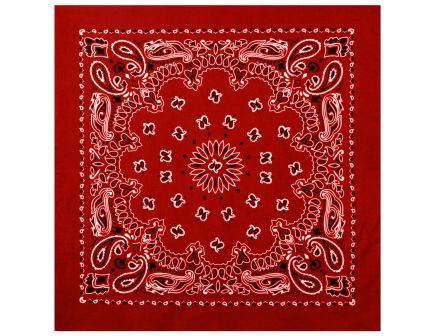 Rothco Trainmen Paisley Bandana Extra-Large - 27 X 27, Red - White