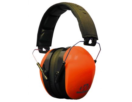 Walkers Game Ear 26 dB Dual Colored Over the Head Passive Muff, Blaze Orange/Black - GWPDCPMBO