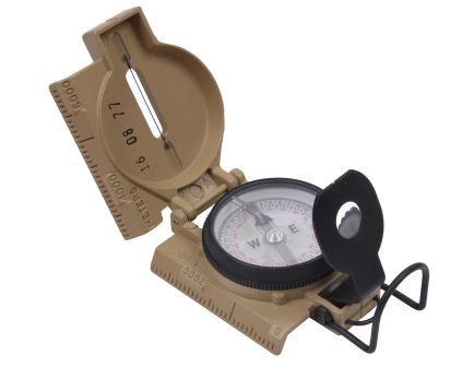 Cammenga G.I. Military Phosphorescent Lensatic Compass - Coyote Brown