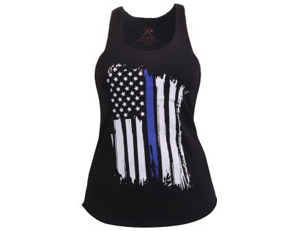 Women Thin Blue Line Flag Racerback Tank Top