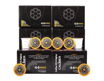 Caliber Coffee .44 Mag Espresso Roast, 72 Pod Bundle (6 boxes)