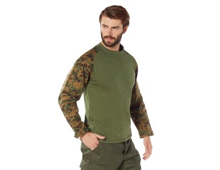 Rothco Tactical Airsoft Combat Shirt - Woodland Digital Camo, 4X-Large