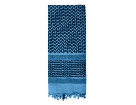 Rothco Lightweight Shemagh Tactical Desert Keffiyeh Scarf - Blue - Black