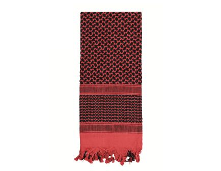 Rothco Lightweight Shemagh Tactical Desert Keffiyeh Scarf - Red - Black