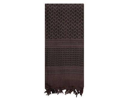 Rothco Lightweight Shemagh Tactical Desert Keffiyeh Scarf - Black - Brown