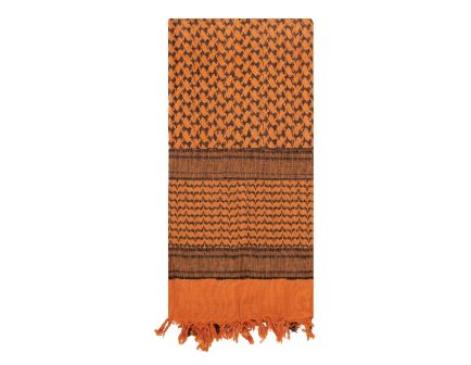 Rothco Lightweight Shemagh Tactical Desert Keffiyeh Scarf - Black - Orange