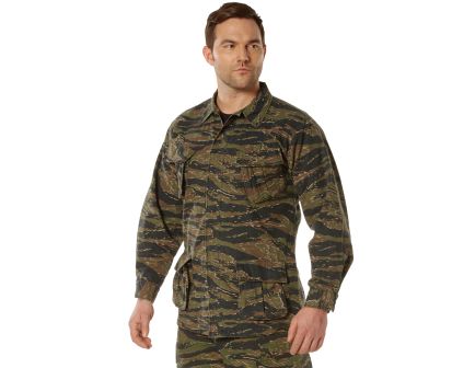 Rothco Vintage Vietnam Fatigue Rip-Stop Shirt - Tiger Stripe Camo, 3X-Large