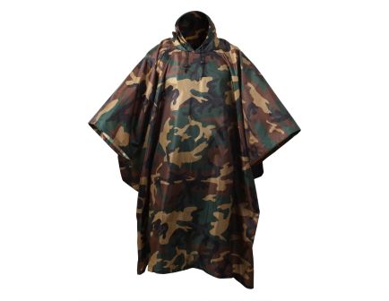 Rothco G.I. Type Rip-Stop Poncho - Woodland Camo