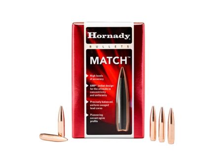 Hornady 22 Cal (.224) 68 gr Match BTHP Bullets, 100 Count - 2278