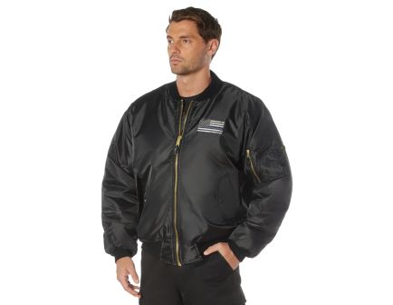 Rothco Thin Blue Line Flag MA-1 Flight Jacket