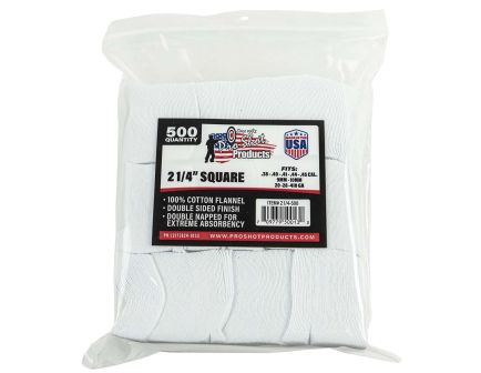 ProShot .357 Cal/.380 Cal/.38 Caliber/9mm/.40 Cal 2.25" x 2.25" Square Cleaning Patch