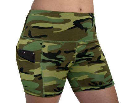 Rothco Womens Camo Workout Performance Legging Shorts - Large