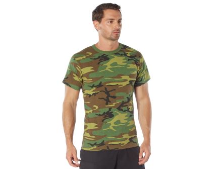 Rothco Heavyweight T-Shirts - Woodland Camo, 3X-Large