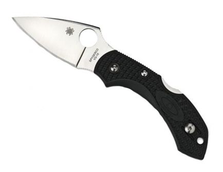 Spyderco Dragonfly 2 Plain Edge Knife, Black - C28PBK2
