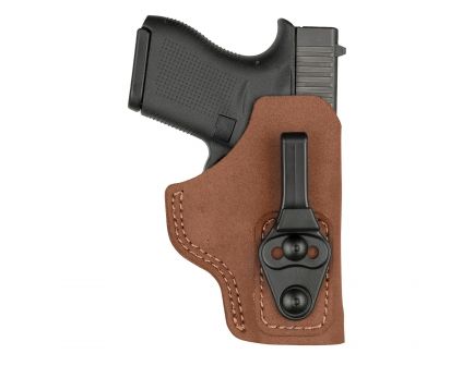 Bianchi 6T Right Hand Glock 17/23/30S/36 Ultra Lightweight IWB Open-Top Concealment Tuckable Holster, Plain Black - 10774