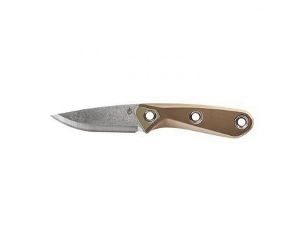 Gerber Principle Drop Point Fixed Blade Knife, 3.1", Brown - 30-001657