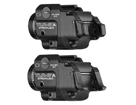 Streamlight TLR-8 A Flex 500 lm LED Tactical Low-Profile Weather-Resistant Weapon Light w/ Red Laser and Rear Switch Options, Black - 69414