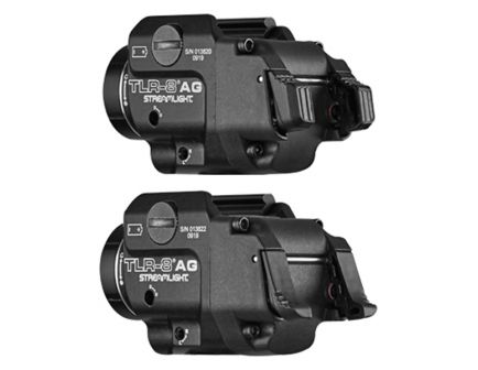 Streamlight TLR-8 A G Flex 500 lm LED Compact Tactical Low-Profile Weapon Light w/ Green Laser and Rear Switch, Black - 69434