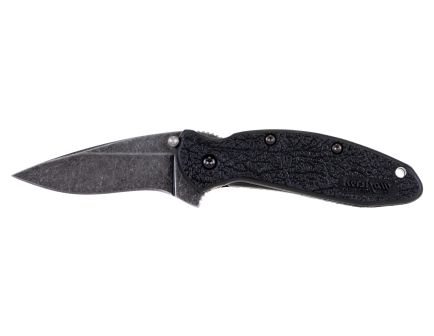 Kershaw Scallion Folding Drop Point Knife, Blackwash - 1620BLKBW
