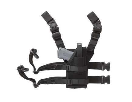 Blackhawk Nylon Omega VI Universal Ambidextrous Drop-Leg Holster, Black - 40ALH1BK