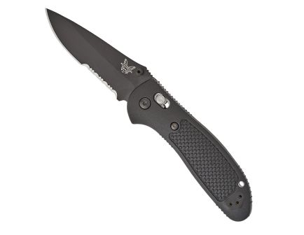 Benchmade Griptillian Folding Drop Point Knife Serrated, Black - 551SBK-S30V