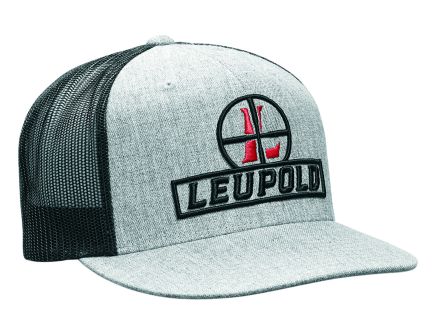 Leupold Reticle Flatbill Trucker Hat, Heather/Black