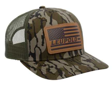 Leupold American Flag Trucker Hat, Green/Bottomland Camo - 172600