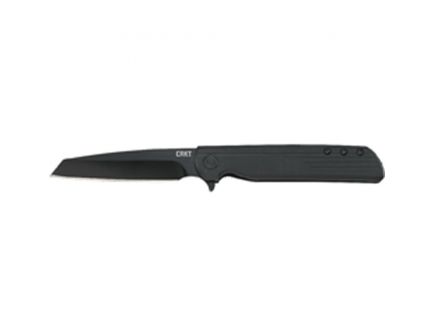 CRKT LCK + Tanto Blackout Assisted Folding Knife w/ Liner Lock, 3.24", Black - 3802KC