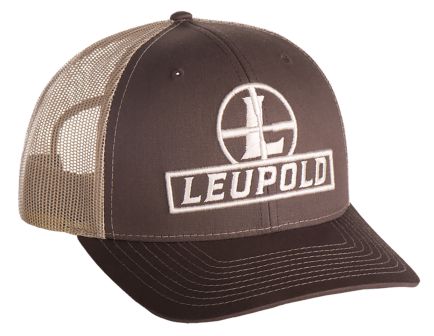 Leupold Reticle Trucker Hat, Brown/Khaki 