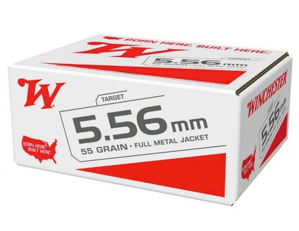 Winchester USA 5.56 Bulk Ammo 55 Gr FMJ, 500rds Bulk Pack