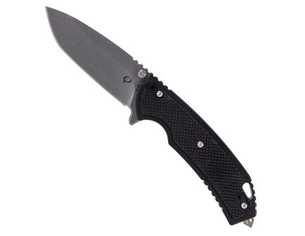 Kronos Ironclad Tactical Folding Knife, Black - KRON-02