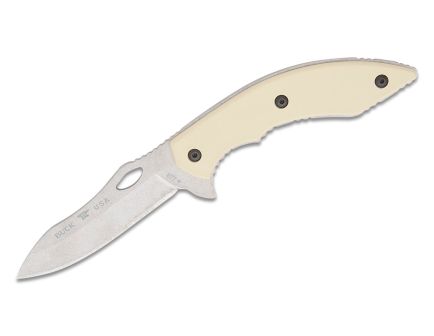 Buck 877 Maverik Fixed Blade Drop Point Knife, White - 0877B01-B