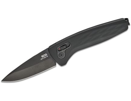 SOG Knives One-Zero AU Folding Knife, Black Sculpted - SOG15-73-01-57