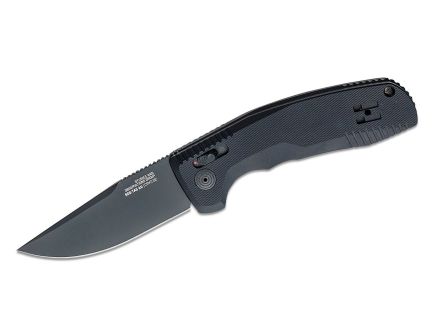 SOG Knives SOG-TAC AU Straight Folding Knife, Black - SOG15-38-01-57