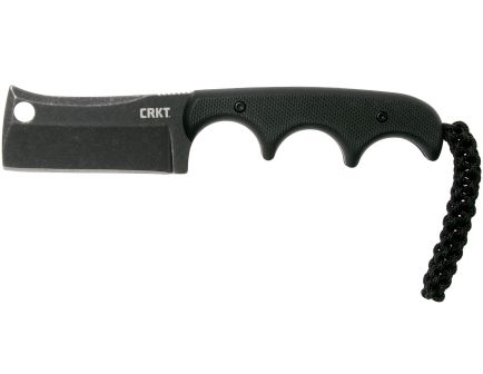 CRKT Minimalist Neck Knife Cleaver Design in Bold Black for Ultimate Utility - 2383K