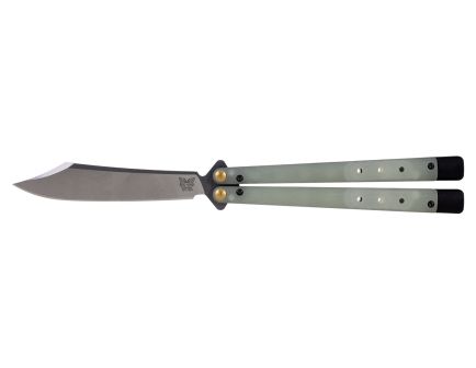 Benchmade Necron Balisong Butterfly Knife, Jade G10 - 99
