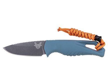 Benchmade Intersect Fixed Blade Drop Point Knife, Depth Blue Santoprene - 18050