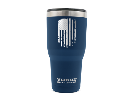 Yukon Outfitters 30 oz Freedom Tumbler, Navy w/ Vertical US Flag  - MGYT30NBVUS