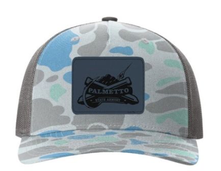 PSA Fishing Richardson Hat w/ Leather Patch, Saltwater Duck Camo