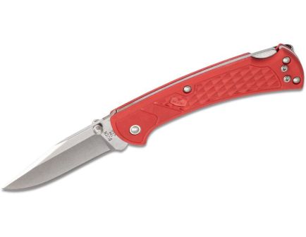 Buck 112 Slim Ranger Folding Clip Point Knife, Red - 0112BO19-B