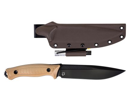 Kronos Elitesurvival Fixed Knife w/ Kydex Sheath, Coyote - KRON-KO-ELITE